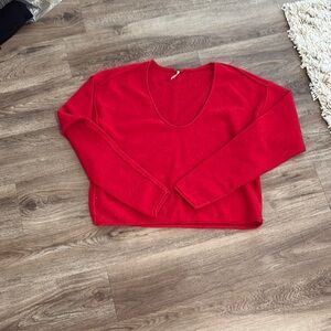 Free People Scarlet V-Neck Pullover
